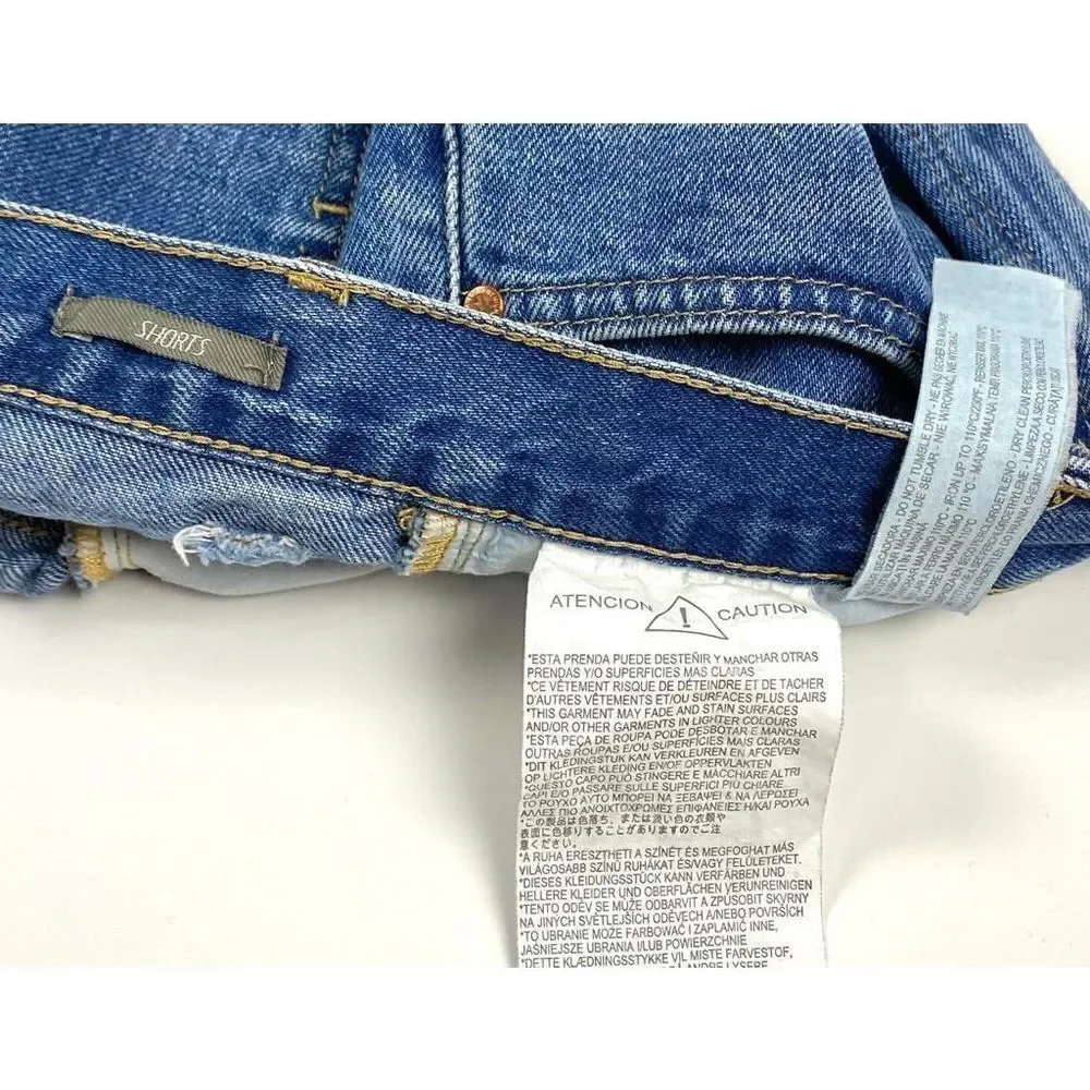 Zara Premium Wash Trafaluc Frayed Jean Shorts Womens Size 2 Blue Casual Summer